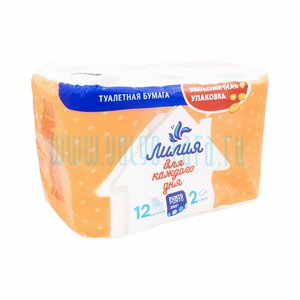 Туалетная бумага "Лилия" 2сл 12шт/уп