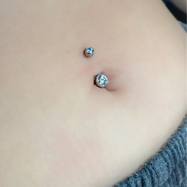 Как выглядит пупок после прокола Mars Belly Button Barbell Silver Gold Small Dainty Barely Etsy Belly button ring