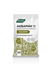 АКВАРИН 15, 20кг Водорастворимые удобрения (3:11:38+3+9+