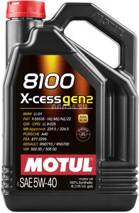 MOTUL 109775 Motul 8100 X-cess 5W-40 4л