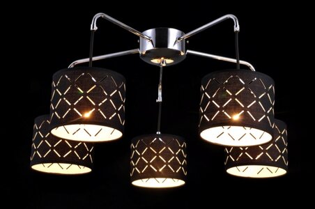 38449/5 CHROME+BK (1) Люстра Veneto Luce