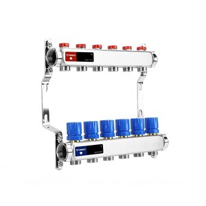 Коллекторная группа для отопления, на 6 контур., Varmega