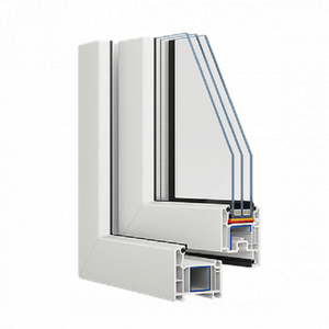 Veka Softline 70, оконный блок двустворчатый