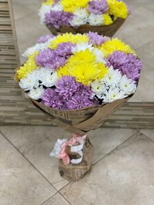 Букет из 15 хризантем кустовых микс