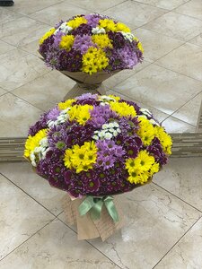 Букет из 35 хризантем кустовых микс