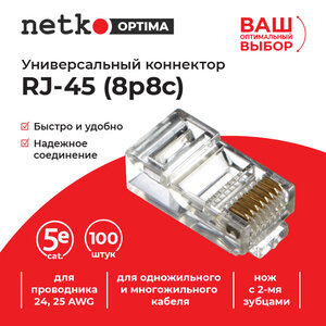 Коннектор RJ-45 (8p8c) cat.5е - купить у производителя