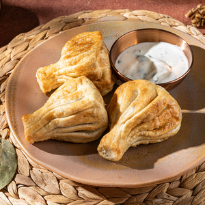 Жареные хинкали с говядиной и свининой (3 шт)
