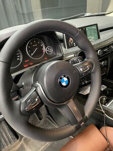 Перетяжка руля и салона автомобиля натуральной кожей