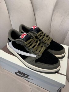 Кеды Travis Scott x Air Jordan 1 Black Olive