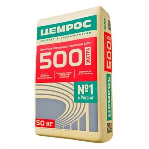 Цемент ЦЕМРОС ПЦ-500Д0, 50 кг