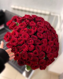 Букет из 101 розы Россия 70см