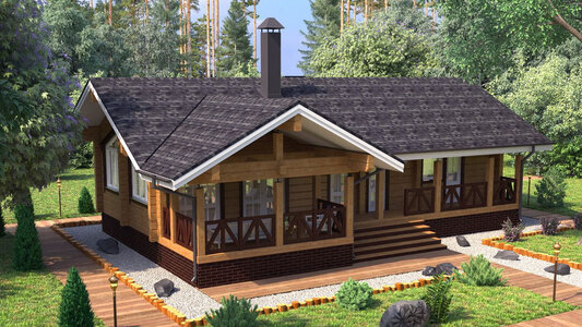 Дом из бруса «Биробиджан»