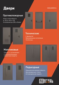 Дверь металлическая противопожарная ДМП-2 EI60