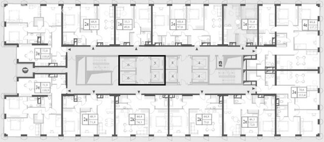 Квартира 71,7 м², 3-комнатная - изображение 2