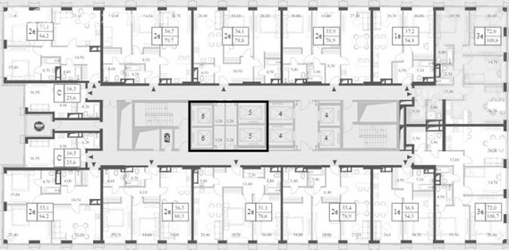 106,7 м², 4-комнатная квартира 43 325 320 ₽ - изображение 31