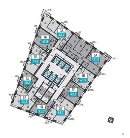 Квартира 42,2 м², 1-комнатные - изображение 1