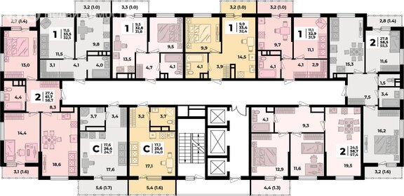 49,7 м², 2-комнатная квартира 7 300 000 ₽ - изображение 69