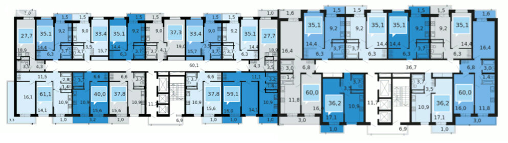 Квартира 39 м², 1-комнатная - изображение 1