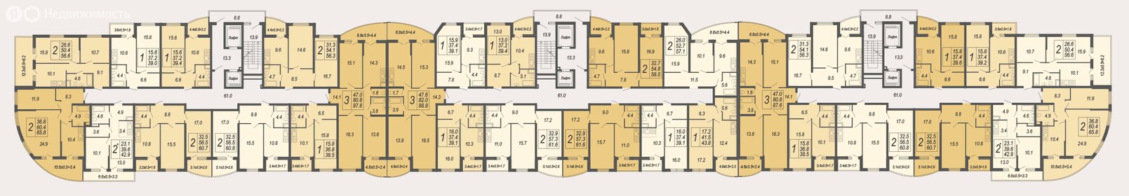 Квартира 71,1 м², 2-комнатная - изображение 2