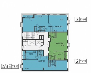 65,3 м², 2-комнатная квартира 26 242 560 ₽ - изображение 82