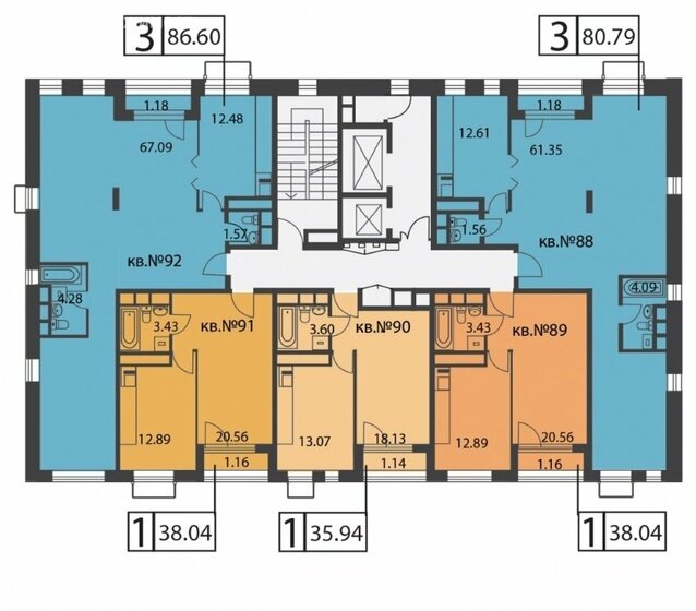 37,4 м², 1-комнатная квартира 18 500 000 ₽ - изображение 1