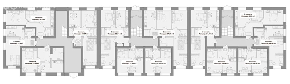 Квартира 53,1 м², 2-комнатная - изображение 1