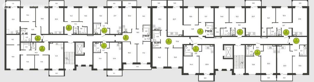 Квартира 74,4 м², 2-комнатная - изображение 2