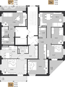 Квартира 76,3 м², 3-комнатная - изображение 2