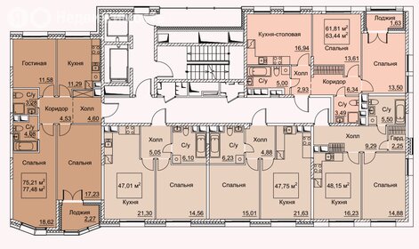 Квартира 65,4 м², 2-комнатная - изображение 2