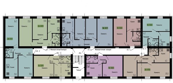Квартира 51,1 м², 2-комнатная - изображение 2