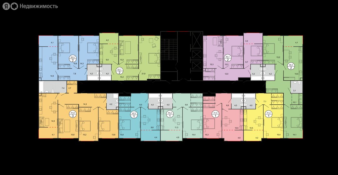 49,6 м², 2-комнатные апартаменты 5 000 000 ₽ - изображение 67