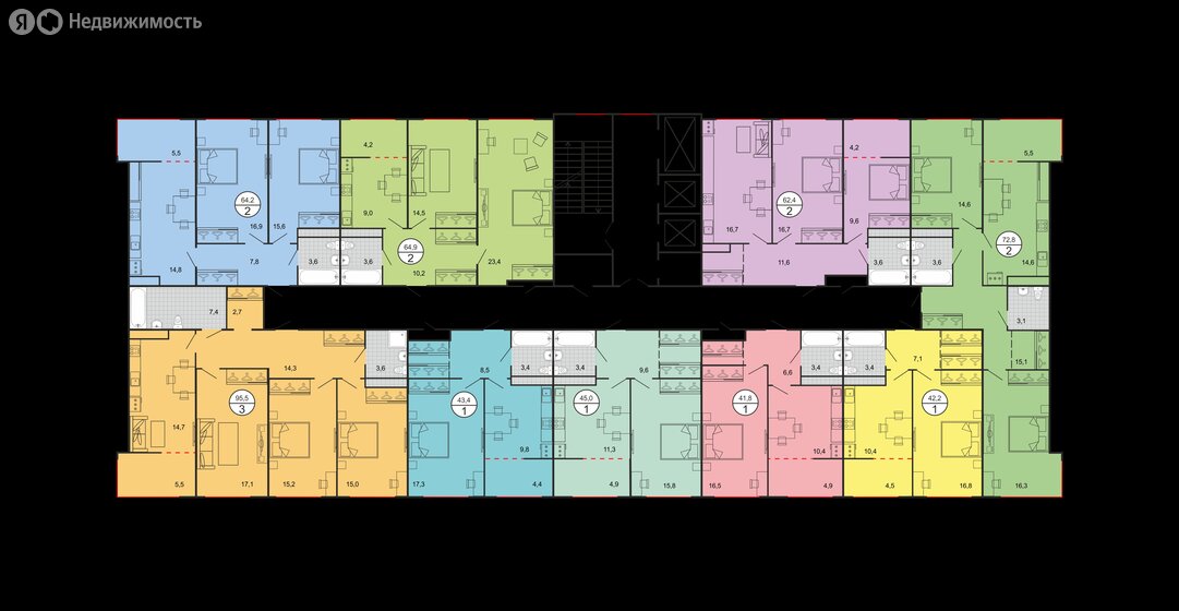 49,6 м², 2-комнатные апартаменты 5 000 000 ₽ - изображение 62
