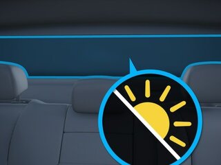 Солнцезащитная электрическая шторка на заднем стекле