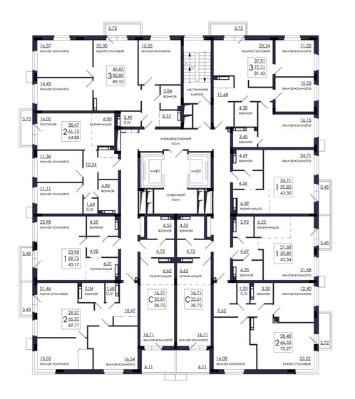 40 м², 1-комнатная квартира 4 000 000 ₽ - изображение 60