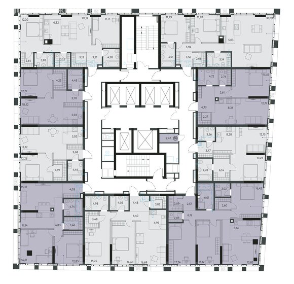 84,1 м², 3-комнатная квартира 17 975 188 ₽ - изображение 23