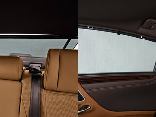 Солнцезащитные шторки на стеклах задних дверей и боковых задних стеклах