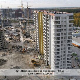 Ход строительства в ЖК «Преображенский на Московском» за Июль — Сентябрь 2021 года, 3