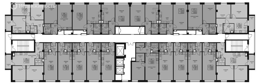 Квартира 52,4 м², 2-комнатные - изображение 1