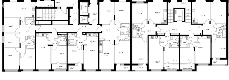 Квартира 58,1 м², 2-комнатная - изображение 1