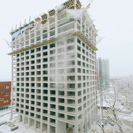 Ход строительства в МФК «Новоданиловская 8» за Октябрь — Декабрь 2021 года, 2