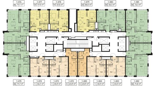 Квартира 73 м², 3-комнатная - изображение 1