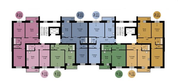 Квартира 65,5 м², 2-комнатная - изображение 2