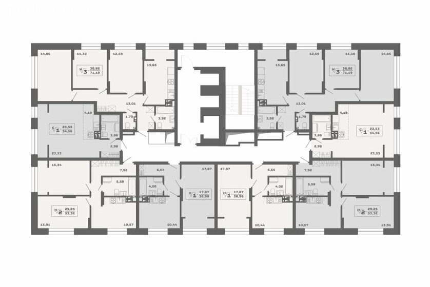 53,3 м², 2-комнатная квартира 9 400 000 ₽ - изображение 24