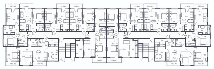 Квартира 76,8 м², 3-комнатная - изображение 1