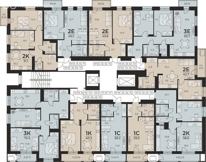 134,1 м², 4-комнатная квартира 15 500 000 ₽ - изображение 116