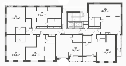 Квартира 58,4 м², 1-комнатная - изображение 2