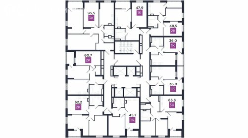 Квартира 57,7 м², 2-комнатная - изображение 1