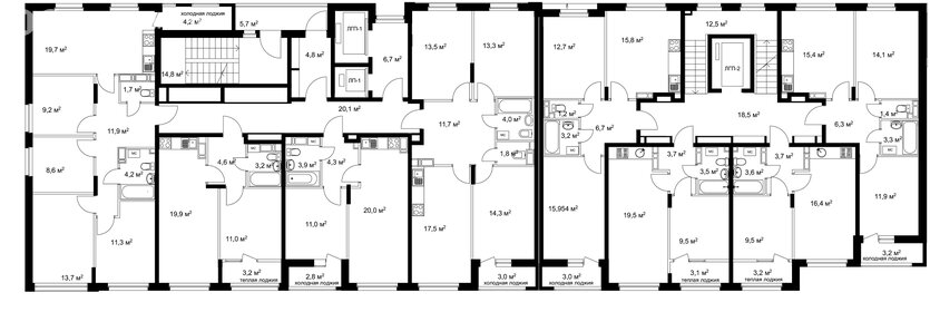 40 м², 1-комнатная квартира 7 500 000 ₽ - изображение 60