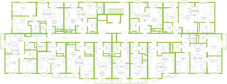 34,5 м², квартира-студия 5 300 000 ₽ - изображение 31