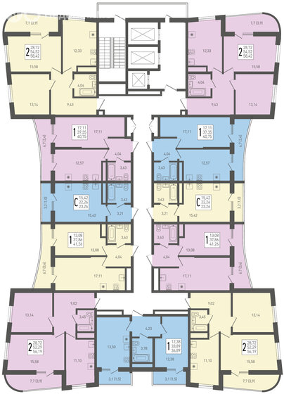 45,6 м², 1-комнатная квартира 5 900 000 ₽ - изображение 96